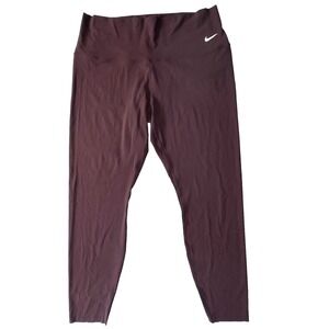 NWT Nike Zenvy High Rise InfinaSoft Dri-Fit 7/8 Length Brown Leggings Women's XL